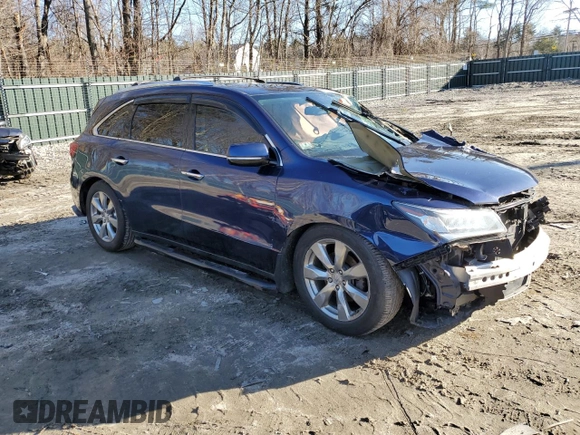 2014 Acura MDX Advance with VIN 5FRYD4H85EB023189, listed as a Copart auction lot 42952214 with Not provided miles and Clean title. Bid and sale history available at DreamBid. Image 4.