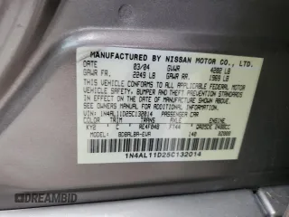 2005 Nissan Altima 2.5 with VIN 1N4AL11D25C132014, listed as a Copart auction lot 49396375 with 222,935 mi miles and Salvage Title. Bid and sale history available at carsss.com. Image 12.