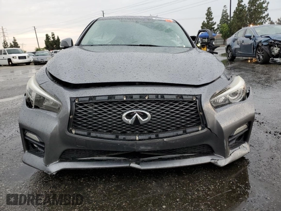 2015 Infiniti Q50 Sport with VIN JN1BV7AP9FM353341, listed as a Copart auction lot 59407675 with 87,181 mi miles and Salvage title. Bid and sale history available at DreamBid. Image 5.