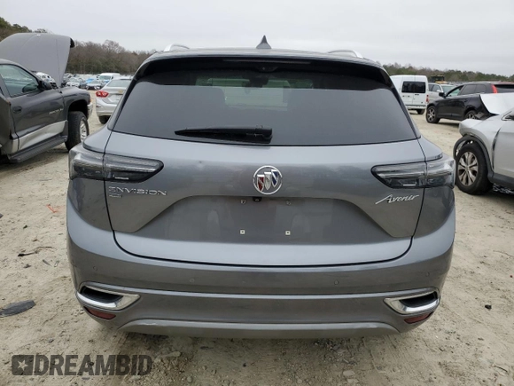 2021 Buick Envision Avenir with VIN LRBFZSR47MD196789, listed as a Copart auction lot 48787165 with 20,551 mi miles and Salvage Title. Bid and sale history available at carsss.com. Image 6.