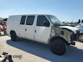 2008 Ford Econoline Cargo Commercial with VIN 1FTNE14W98DB42024, listed as a Copart auction lot 45402915 with 3,667,887 mi miles and Salvage Title. Bid and sale history available at carsss.com. Image 4.