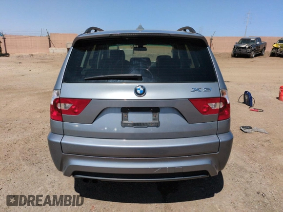 2006 BMW X3 3.0i with VIN WBXPA93466WG80206, listed as a Copart auction lot 52180515 with 120,626 mi miles and Salvage Title. Bid and sale history available at DreamBid. Image 6.