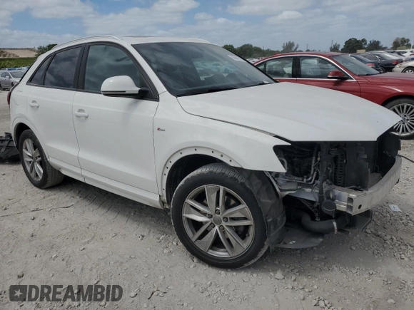 2018 Audi Q3 Premium with VIN WA1ECCFS1JR034690, listed as a Copart auction lot 55047735 with 73,488 mi miles and Salvage title. Bid and sale history available at DreamBid. Image 4.