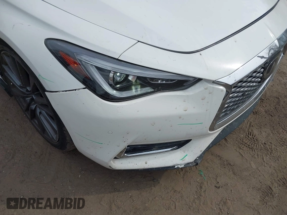 2017 Infiniti Q60 Red Sport 400 with VIN JN1FV7EK6HM610863, listed as a IAAI auction lot 40101142 with 52,406 mi miles and . Bid and sale history available at carsss.com. Image 6.