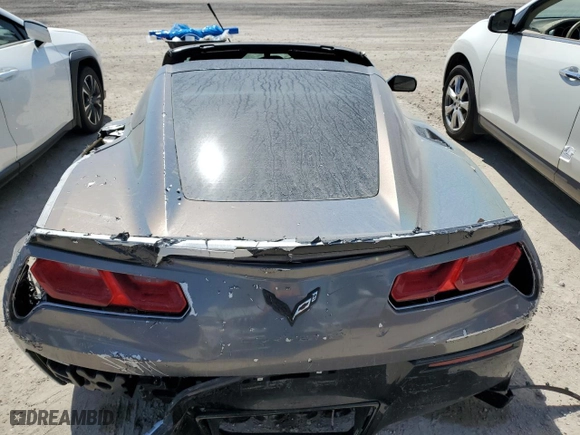 2014 Chevrolet Corvette Stingray Z51 2LT with VIN 1G1YK2D70E5109772, listed as a Copart auction lot 74373024 with 0 mi miles and Salvage Title. Bid and sale history available at carsss.com. Image 10.
