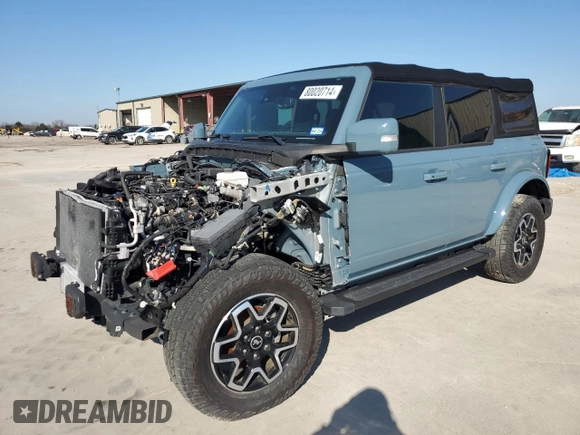 2022 Ford Bronco z VIN 1FMDE5DH6NLB13372, wystawiony jako Copart lot #80020714 z przebiegiem 19 783 mil mil oraz Szkoda całkowita • Salvage title. Historia ofert i sprzedaży dostępna na DreamBid. Obrazek 1.