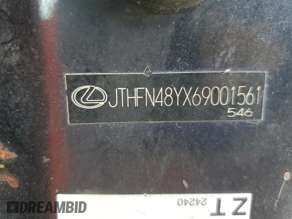 2006 Lexus SC 430 z VIN JTHFN48YX69001561, wystawiony jako Copart lot #44776165 z przebiegiem 91 337 mil mil oraz Szkoda całkowita • Salvage title. Historia ofert i sprzedaży dostępna na DreamBid. Obrazek 12.