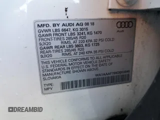 2019 Audi Q7 Premium with VIN WA1AAAF79KD003545, listed as a Copart auction lot 45916035 with 125,915 mi miles and Clean title. Bid and sale history available at DreamBid. Image 14.