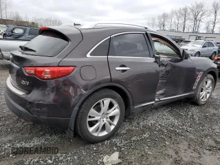 2015 Infiniti QX70 z VIN JN8CS1MW3FM480682, wystawiony jako Copart lot #44466285 z przebiegiem Nie podano mil oraz Szkoda całkowita • Salvage title. Historia ofert i sprzedaży dostępna na DreamBid. Obrazek 3.