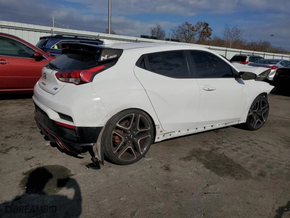 2021 Hyundai Veloster N with VIN KMHT36AH1MU010137, listed as a Copart auction lot 81410684 with 35,408 mi miles and Salvage Title. Bid and sale history available at carsss.com. Image 3.