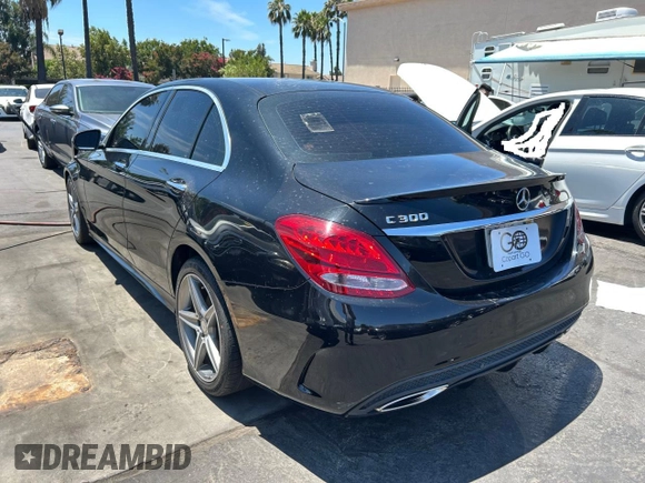 2016 Mercedes-Benz C 300 with VIN 55SWF4JB2GU164487, listed as a Copart auction lot 64317975 with 104,744 mi miles and Clean title. Bid and sale history available at DreamBid. Image 3.
