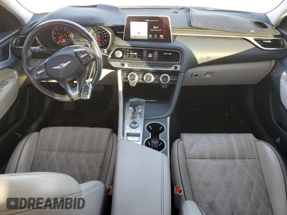2019 Genesis G70 Advanced with VIN KMTG44LA7KU019530, listed as a Copart auction lot 81485154 with 68,657 mi miles and Salvage Title. Bid and sale history available at DreamBid. Image 8.