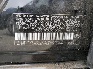 2020 Lexus LS with VIN JTHD51FF3L5012086, listed as a Copart auction lot 85118074 with 56,214 mi miles and Salvage Title. Bid and sale history available at carsss.com. Image 12.