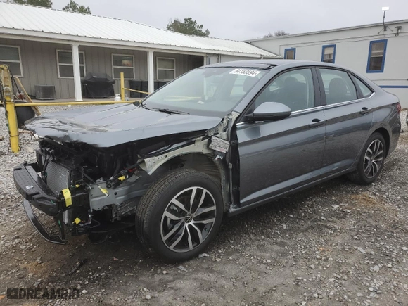 2025 Volkswagen Jetta SE with VIN 3VW7X7BU2SM007788, listed as a Copart auction lot 84153594 with 1,114 mi miles and Salvage Title. Bid and sale history available at carsss.com. Image 1.