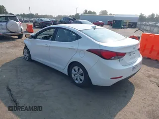 2016 Hyundai Elantra SE with VIN 5NPDH4AE9GH794201, listed as a IAAI auction lot 42391597 with 58,126 mi miles and . Bid and sale history available at DreamBid. Image 3.