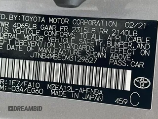 2021 Toyota Corolla Hatchback SE with VIN JTNB4MBE0M3129627, listed as a Copart auction lot 46258355 with 32,768 mi miles and Salvage Title. Bid and sale history available at carsss.com. Image 10.