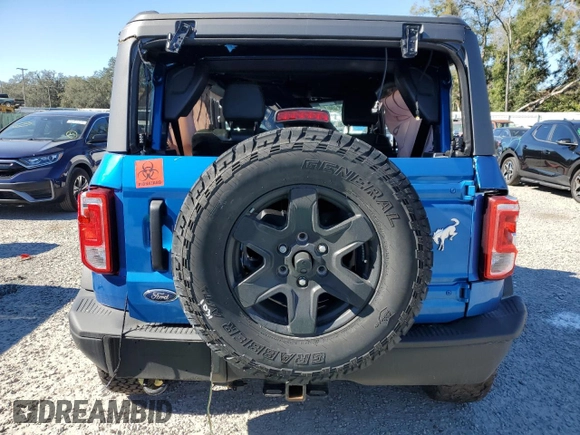 2024 Ford Bronco Black Diamond with VIN 1FMDE1AH3RLA45289, listed as a Copart auction lot 87805915 with 4,644 mi miles and Salvage title. Bid and sale history available at DreamBid. Image 6.
