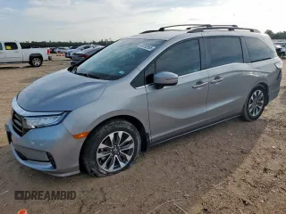 2023 Honda Odyssey EX-L z VIN 5FNRL6H68PB031566, wystawiony jako Copart lot #61252955 z przebiegiem 42 537 mil mil oraz Szkoda całkowita • Salvage title. Historia ofert i sprzedaży dostępna na DreamBid. Obrazek 1.
