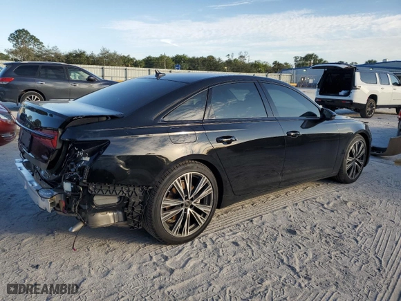 2024 Audi A6 Sedan Premium Plus with VIN WAUE3BF24RN029600, listed as a Copart auction lot 41593075 with 0 mi miles and Salvage Title. Bid and sale history available at carsss.com. Image 3.