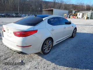 2015 Kia Optima SX Turbo with VIN 5XXGR4A65FG380362, listed as a IAAI auction lot 41443086 with 184,052 mi miles. Bid and sale history available at carsss.com. Image 4.