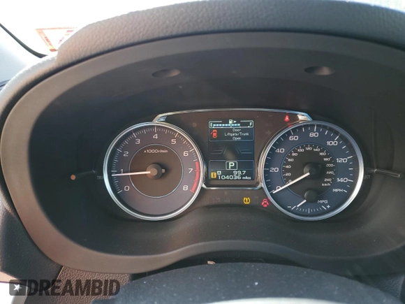 2015 Subaru Crosstrek Limited with VIN JF2GPASC9F8324504, listed as a Copart auction lot 57276905 with 104,036 mi miles and Salvage title. Bid and sale history available at DreamBid. Image 9.