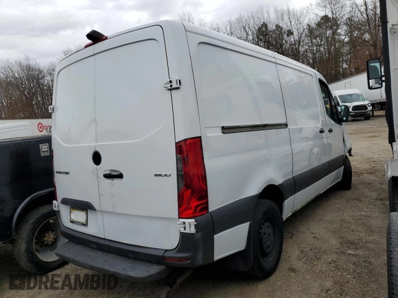 2021 Mercedes-Benz Sprinter Cargo with VIN W1Y70BGY4MT063964, listed as a Copart auction lot 46376145 with Not Provided miles and Salvage Title. Bid and sale history available at carsss.com. Image 3.
