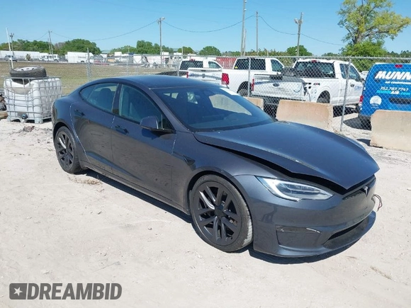 2021 Tesla Model S Plaid с VIN 5YJSA1E61MF435321, выставлен на аукционе IAAI как лот 41832006 с пробегом 23 361 миль миль и . История ставок и продаж доступна на DreamBid. Изображение 1.