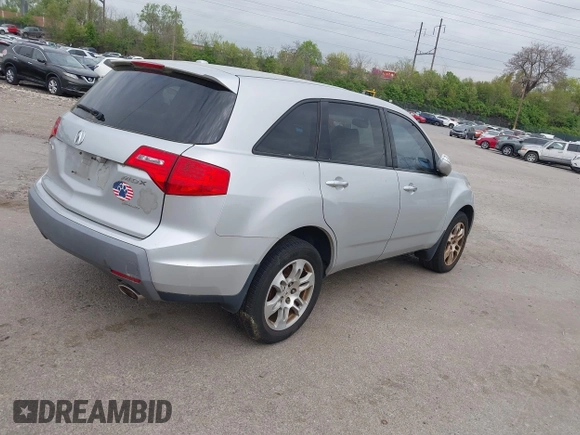 2009 Acura MDX Tech/Entertainment Pkg with VIN 2HNYD28429H523839, listed as a IAAI auction lot 42086231 with 203,211 mi miles. Bid and sale history available at carsss.com. Image 4.