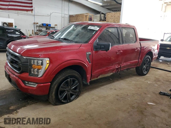 2022 Ford F-150 XL with VIN 1FTEW1EP1NKE80383, listed as a Copart auction lot 48172855 with 109,499 mi miles and Salvage Title. Bid and sale history available at DreamBid. Image 1.