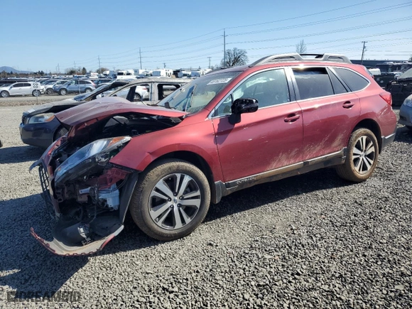 2018 Subaru Outback Limited with VIN 4S4BSANC2J3329824, listed as a Copart auction lot 48162725 with 56,012 mi miles and Salvage Title. Bid and sale history available at carsss.com. Image 1.