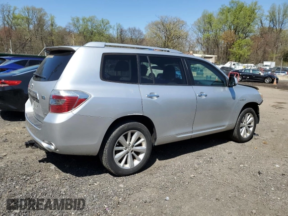 2008 Toyota Highlander Hybrid Limited with VIN JTEEW44A082002776, listed as a Copart auction lot 52551785 with 204,623 mi miles and Salvage Title. Bid and sale history available at carsss.com. Image 3.