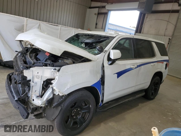 2022 Chevrolet Tahoe Commercial z VIN 1GNSCLED1NR217452, wystawiony jako Copart lot #48138565 z przebiegiem Nie podano mil oraz Szkoda całkowita • Salvage title. Historia ofert i sprzedaży dostępna na DreamBid. Obrazek 1.