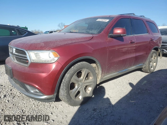 2014 Dodge Durango Limited with VIN 1C4RDHDG3EC306780, listed as a Copart auction lot 87248244 with 194,256 mi miles and Salvage Title. Bid and sale history available at carsss.com. Image 1.