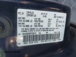 1999 Dodge Durango z VIN 1B4HS28Z9XF536719, wystawiony jako IAAI lot #42641014 z przebiegiem 321 697 mil mil oraz . Historia ofert i sprzedaży dostępna na DreamBid. Obrazek 9.