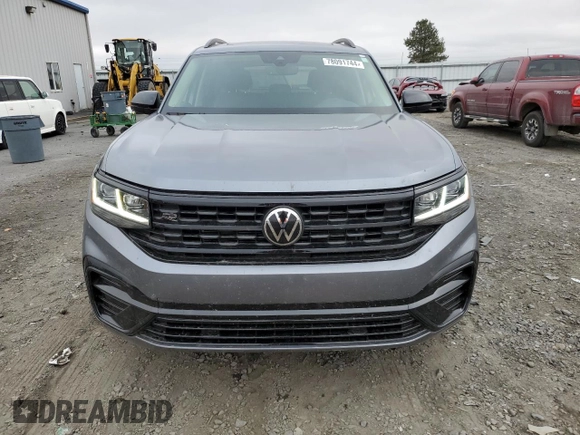 2023 Volkswagen Atlas SEL R-Line Black with VIN 1V2SR2CA0PC552989, listed as a Copart auction lot 78091744 with 37,644 mi miles and Salvage title. Bid and sale history available at DreamBid. Image 5.