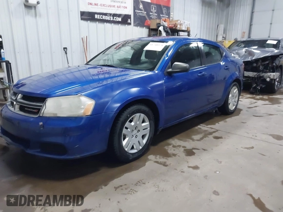 2014 Dodge Avenger SE with VIN 1C3CDZAB5EN130585, listed as a IAAI auction lot 41740971 with 191,519 mi miles. Bid and sale history available at carsss.com. Image 21.