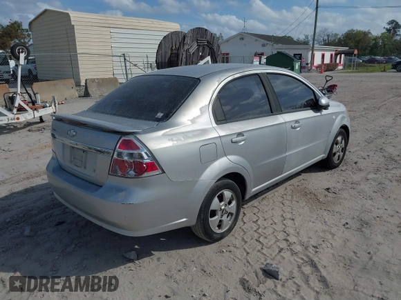 2007 Chevrolet Aveo LS with VIN KL1TD56687B084620, listed as a IAAI auction lot 41719793 with 119,233 mi miles and . Bid and sale history available at DreamBid. Image 4.