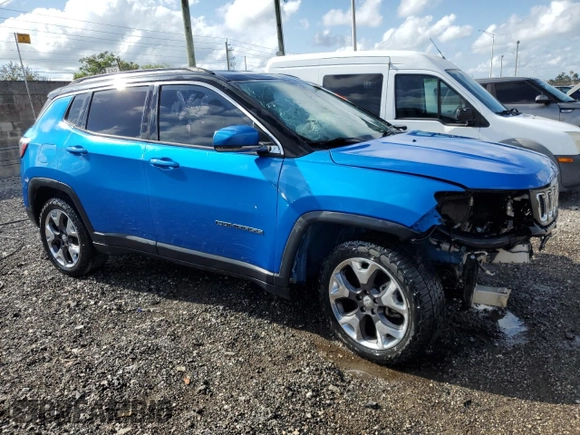 2018 Jeep Compass Limited with VIN 3C4NJCCB9JT405635, listed as a Copart auction lot 56170095 with 57,374 mi miles and Clean title. Bid and sale history available at DreamBid. Image 4.