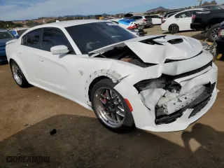 2017 Dodge Charger SRT Hellcat with VIN 2C3CDXL91HH601756, listed as a Copart auction lot 75536384 with 65,396 mi miles and Non Repairable. Bid and sale history available at carsss.com. Image 4.