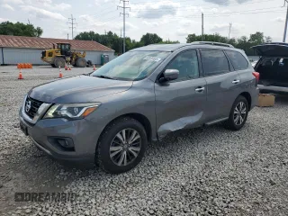 2017 Nissan Pathfinder SV z VIN 5N1DR2MMXHC650900, wystawiony jako Copart lot #60036905 z przebiegiem 106 774 mil mil oraz Szkoda całkowita • Salvage title. Historia ofert i sprzedaży dostępna na DreamBid. Obrazek 1.