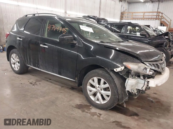 2012 Nissan Murano S with VIN JN8AZ1MW4CW202294, listed as a IAAI auction lot 41764715 with 160,637 mi miles. Bid and sale history available at carsss.com. Image 1.