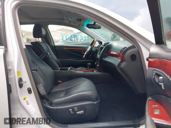 2008 Lexus LS 460 with VIN JTHBL46F185079274, listed as a IAAI auction lot 42219303 with 287,870 mi miles and . Bid and sale history available at DreamBid. Image 5.