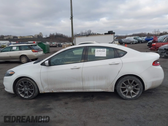 2013 Dodge Dart SXT with VIN 1C3CDFBA5DD106411, listed as a IAAI auction lot 41503268 with 185,047 mi miles. Bid and sale history available at carsss.com. Image 14.