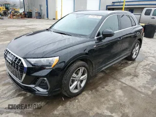 2020 Audi Q3 S line Premium with VIN WA1DECF3XL1016155, listed as a Copart auction lot 37987063 with 38,409 mi miles. Bid and sale history available at carsss.com. Image 1.