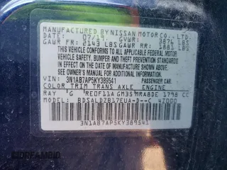 2019 Nissan Sentra SV with VIN 3N1AB7AP5KY389541, listed as a Copart auction lot 45292595 with 44,587 mi miles and Salvage Title. Bid and sale history available at DreamBid. Image 14.