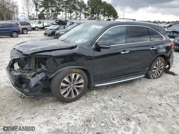 2014 Acura MDX Tech Pkg with VIN 5FRYD4H43EB001673, listed as a Copart auction lot 48037865 with 242,693 mi miles and Salvage Title. Bid and sale history available at carsss.com. Image 1.