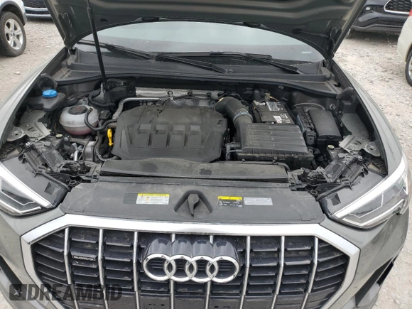 2021 Audi Q3 S line Premium Plus with VIN WA1EECF35M1056777, listed as a Copart auction lot 57405615 with 28,292 mi miles and Non repairable. Bid and sale history available at DreamBid. Image 12.