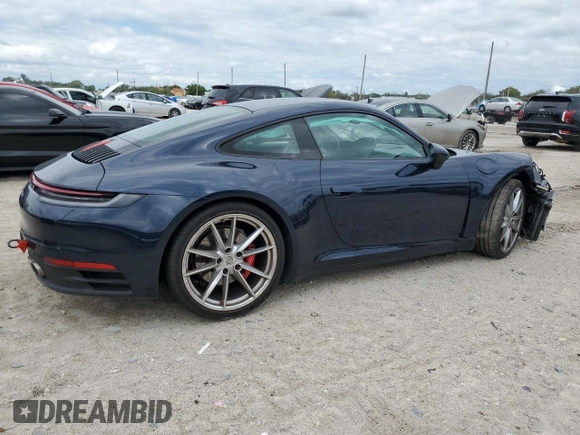 2020 Porsche 911 Carrera S with VIN WP0AB2A98LS226271, listed as a Copart auction lot 52161985 with 0 mi miles and Salvage Title. Bid and sale history available at carsss.com. Image 3.