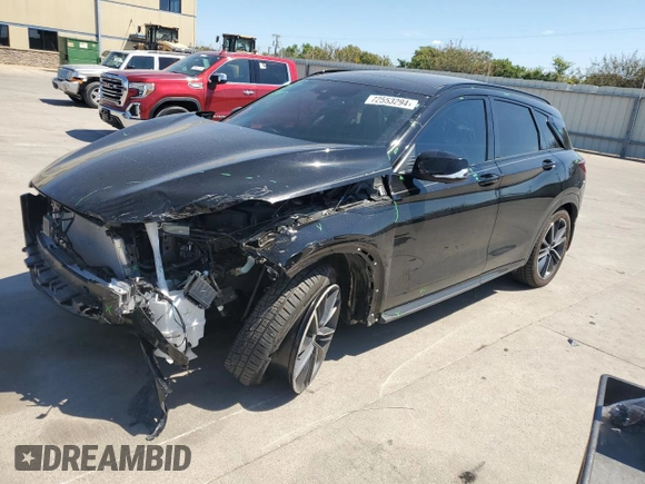 2023 Infiniti QX50 Sport with VIN 3PCAJ5FA4PF119678, listed as a Copart auction lot 72553294 with 10,576 mi miles and Salvage title. Bid and sale history available at DreamBid. Image 1.