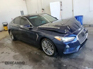 2021 Genesis G70 2.0T with VIN KMTG34LA0MU072088, listed as a Copart auction lot 57433985 with 77,876 mi miles and Clean title. Bid and sale history available at DreamBid. Image 4.